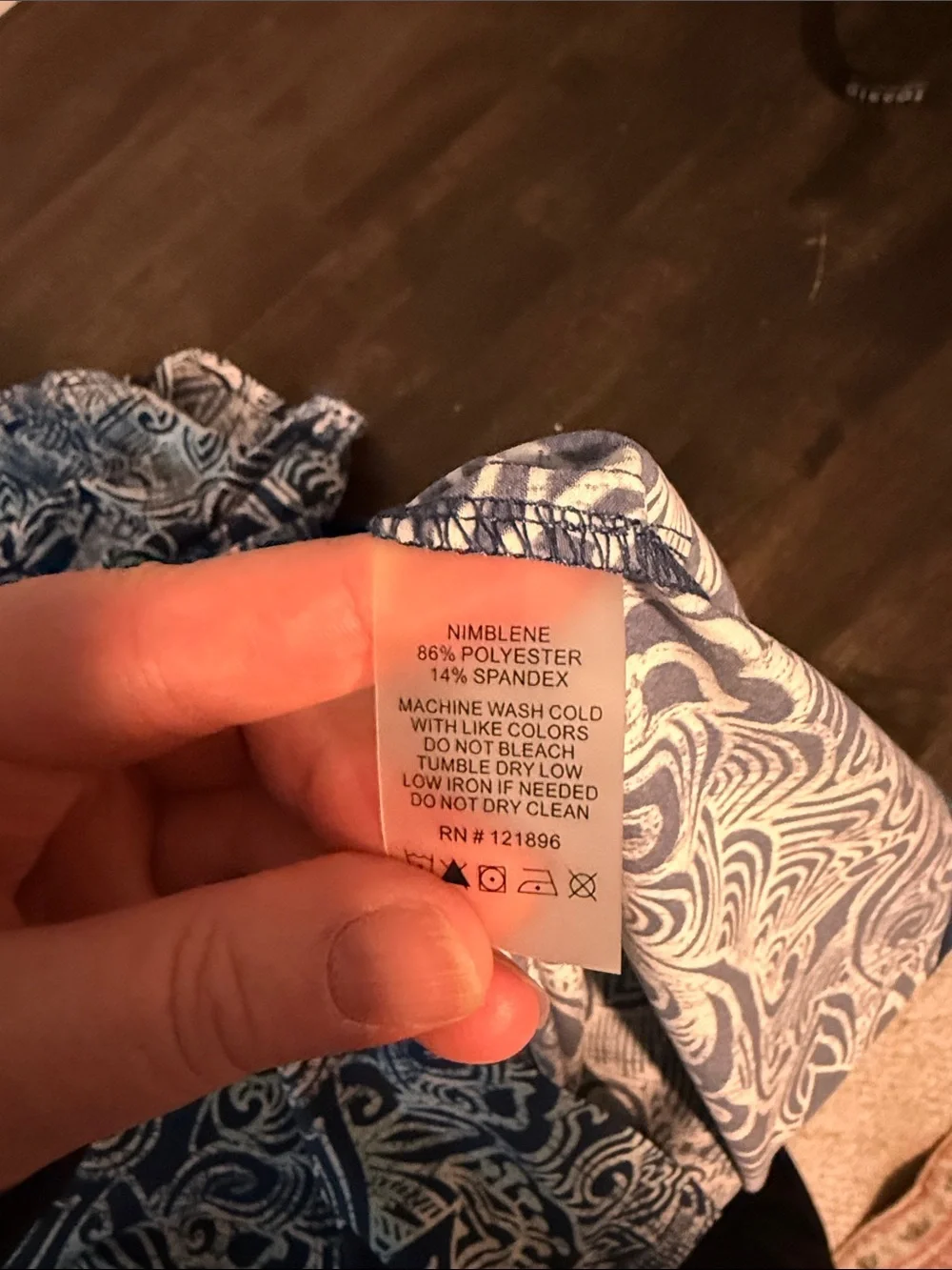 Title Nine Blue & White Nimblene Floral Wave Activewear Dress Size 10